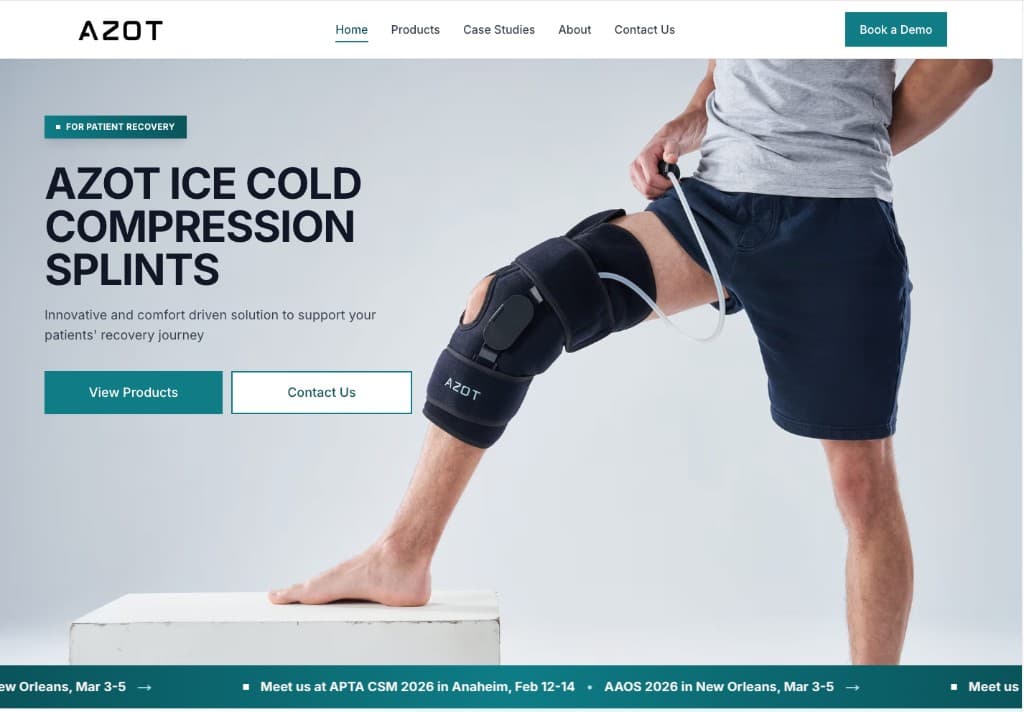 Azot website homepage