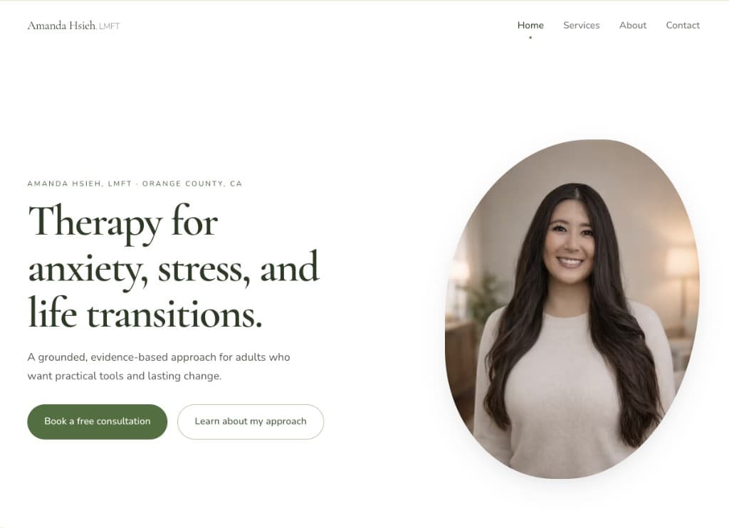 Therapist Practice Demo website